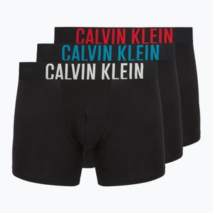 Trumpikės Calvin Klein 000NB3609A Boxer Brief 3 pairs black with oatmeal logo/black with age