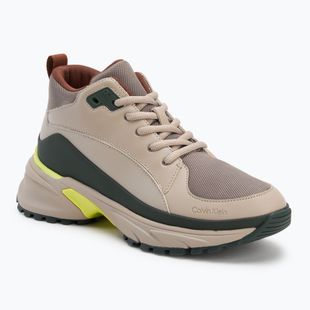 Vyriški batai Calvin Klein YM0YM01418 Hike Runner Mid Laceup Tech Mix desert taupe/smog/sorrel/thyme