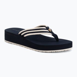 Moteriškos šlepetės per pirštą Tommy Hilfiger Stripe Summer space blue