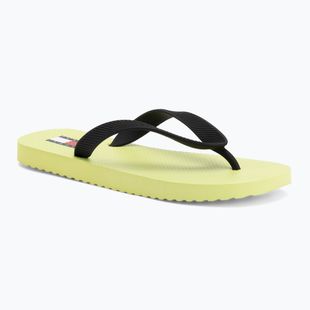 Moteriškos šlepetės per pirštą Tommy Jeans Logo Summer lime essence/black