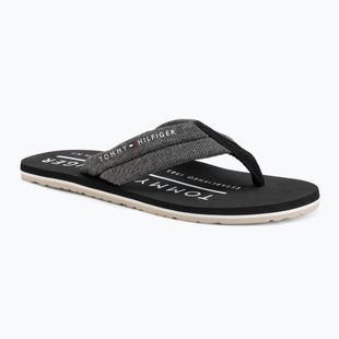 Vyriškos šlepetės per pirštą Tommy Hilfiger Chambray Beach Sandal black