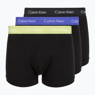 Vyriškos trumpikės Calvin Klein 0000U2662G Trunk 3 pairs black in green bloom wb/black in da