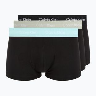 Vyriškos trumpikės Calvin Klein 0000U2664G Low Rise Trunk 3 pairs black in plume wb/ black in misty sag