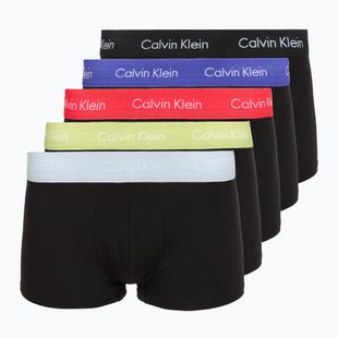 Trumpikės Calvin Klein LV00NB4412 Low Rise Trunk 5 pairs black in green bloom wb/black in dazzlin