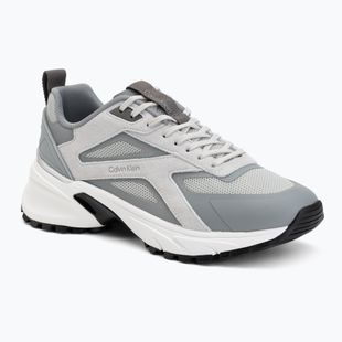 Vyriški batai Calvin Klein HM0HM02220 Hike Runner Stripe Mix Nylon Suede light grey/granite grey