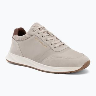 Vyriški batai Tommy Hilfiger Runner Suede Mix classic stone tracksuits