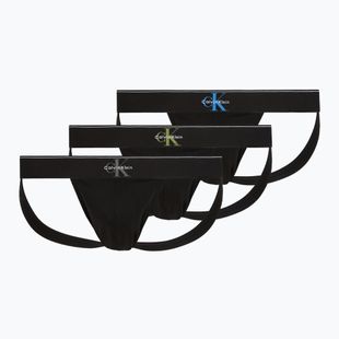 Vyriškos kelnaitės Calvin Klein LV00NB4644 Jock Strap black bodies w/ granite gray/poseid