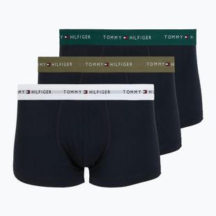 Vyriškos trumpikės Tommy Hilfiger Trunk WB 3 pack nb//white/orna green/utility olive