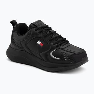 Vyriški batai Tommy Jeans Runn Leather triple black