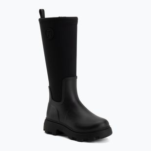 Moteriški guminiai batai Tommy Hilfiger Stamp Warm Knee black