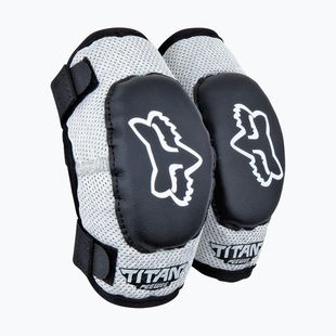 Vaikiškos dviračių alkūnių apsaugos Fox Racing Peewee Titan Youth Elbow Jr black/silver