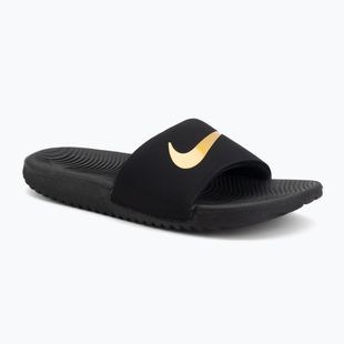 Vaikiškos šlepetės Nike Kawa black/metallic gold