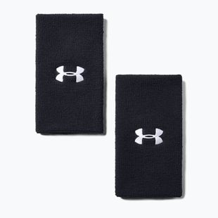Apyrankės Under Armour 6'' Performance Wristband 2 vnt. black/white