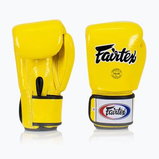 Bokso pirštinės Fairtex Universal "Tight-Fit" Design yellow