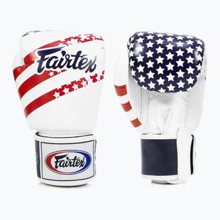 Bokso pirštinės Fairtex Universal "Tight-Fit" Design USA white