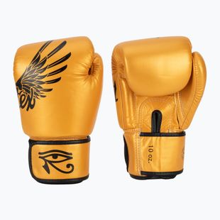 Bokso pirštinės Fairtex Universal "Tight-Fit" Design Falcon gold