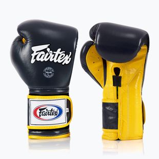 Bokso pirštinės Fairtex Heavy Hitter's Mexican Style blue/yellow