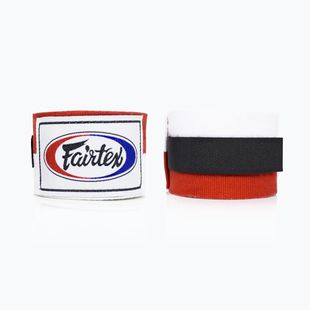 Bokso tvarsčiai Fairtex Handwraps 455 cm white/red