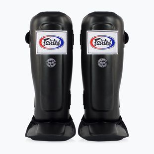 Fairtex In-Step dvigubos paminkštintos blauzdikaulių apsaugos juodos spalvos