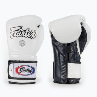 Bokso pirštinės Fairtex Heavy Hitter's Mexican Style white/blue