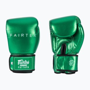 Bokso pirštinės Fairtex Metallic Boxing green