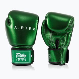 Bokso pirštinės Fairtex Metallic Boxing green