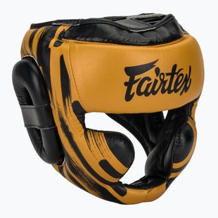 Bokso šalmas Fairtex Microfiber Headguard gold