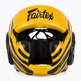 Bokso šalmas Fairtex Microfiber Headguard gold