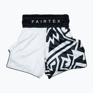 Bokso šortai Fairtex Boxing BT2003 "Monochrome" white/black