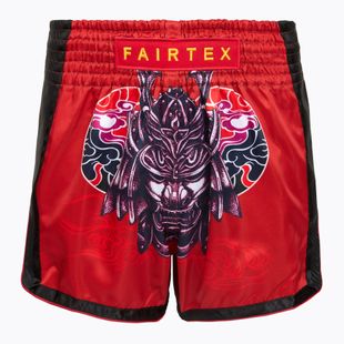 Fairtex vaikiški bokso šortai BSK2108 "Silent Warrior", raudoni