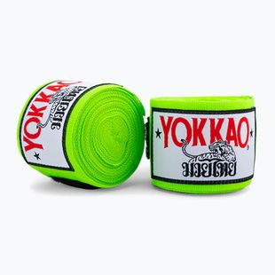 Bokso raiščiai YOKKAO Premium Handwraps 400 cm neon green