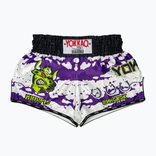 Vyriški treniruočių šortai YOKKAO Angry Bull Muay Thai white