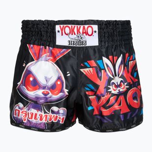 Vyriški treniruočių šortai YOKKAO Angry Rabbit Muay Thai black