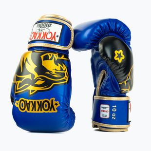 Bokso pirštinės YOKKAO Original Boxing Gloves electric blue