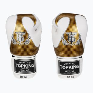Bokso pirštinės Top King Muay Thai Empower white/gold