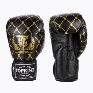 Bokso pirštinės Top King Boxing Chain black/gold