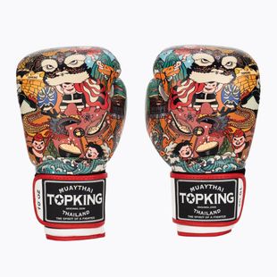 Bokso pirštinės Top King Boxing Culture white/red TKBGCT-1C1