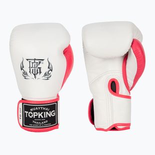 Bokso pirštinės Top King Boxing Reborn white/pink