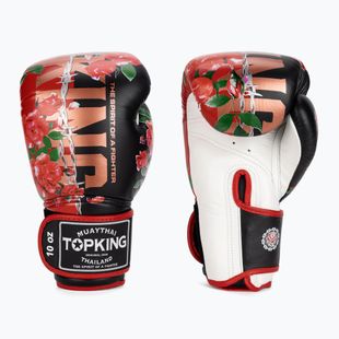Bokso pirštinės Top King Boxing Rose white/black