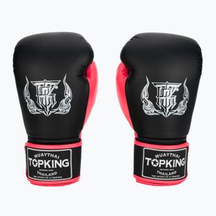 Bokso pirštinės Top King Reborn Boxing Semi Leather black/pink