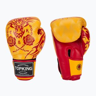 Bokso pirštinės Top King Boxing Dragon yellow