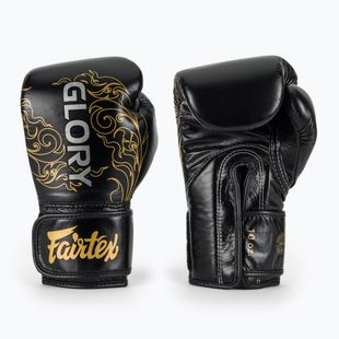 Bokso pirštinės Fairtex Glory Kickboxing Competition Training Boxing black/gold
