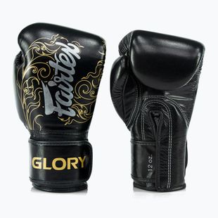 Bokso pirštinės Fairtex Glory Kickboxing Competition Training Boxing black/gold