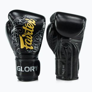 Bokso pirštinės Fairtex Glory Kickboxing Competition Training Boxing black/silver