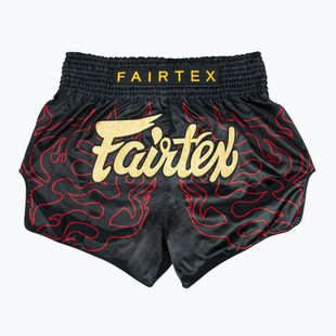 Fairtex Muay Thai treniruočių šortai BS1921 "Volcano", juodi