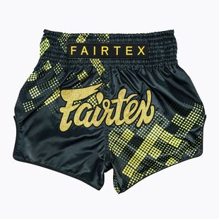 Treniruočių šortai Fairtex Muay Thai S1931 Heart of Gold black/gold