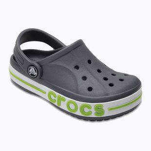 Vaikiškos šlepetės per pirštą Crocs Bayaband Clog Kids charcoal