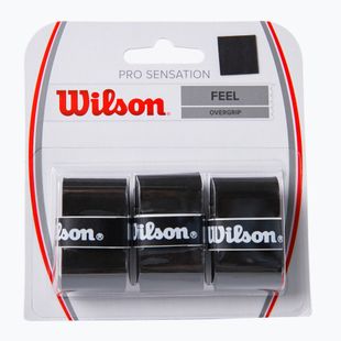 Wilson Pro Overgrip Sensation teniso raketės apvyniojimai 3 vnt. juodi WRZ4010BK+