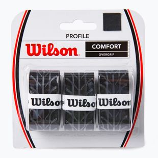 Wilson Profile Overgrip teniso raketės apvyniojimai 3 vnt. juodi WRZ4025BK+