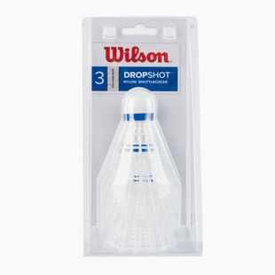 Wilson Dropshot Clamshel badmintono raketės 3 vnt. baltos WRT6048WH+